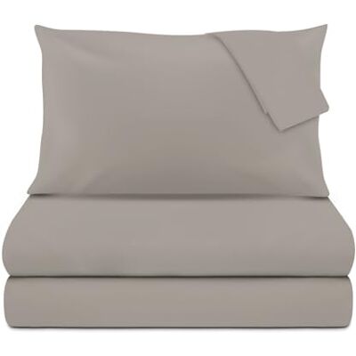 KASANOVA Parure de lit double coton gris New Cotton KASANOVA Parure de lit double coton gris New Cotton