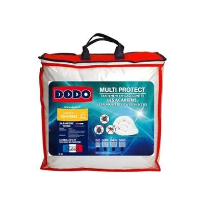 DODO Getemperd dekbed tegen mijten en bedwantsen 200 x 200 cm voor tweepersoonsbed multi-bescherming zachtheid en bescherming gemaakt in Frankrijk machinewasbaar op 40 °C DODO Getemperd dekbed tegen mijten en bedwantsen 200 x 200 cm voor tweepersoonsbed multi-bescherming zachtheid en bescherming gemaakt in Frankrijk machinewasbaar op 40 °C