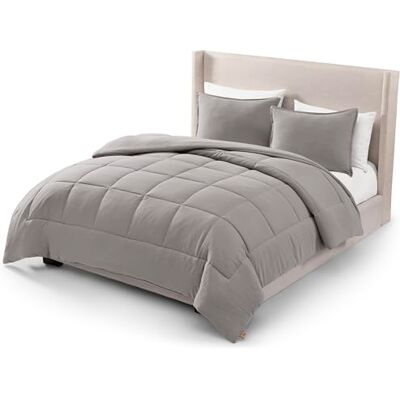 UGG Leonora Beddengoedset met 2 kussenslopen, licht dons, omkeerbaar, comfortabel, warm, voor alle seizoenen, wasbaar en hypoallergeen, tweepersoons/queensize UGG Leonora Beddengoedset met 2 kussenslopen, licht dons, omkeerbaar, comfortabel, warm, voor alle seizoenen, wasbaar en hypoallergeen, tweepersoons/queensize