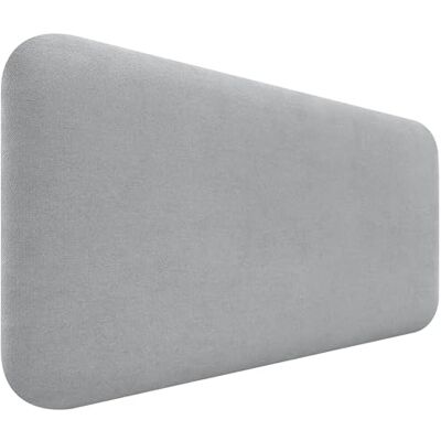 DHOME Hoofdeinde voor bed, glad, afgerond, van gladde stof, voor muur, akoestisch, absorberend, voor slaapkamer (lichtgrijs, 105 cm) DHOME Hoofdeinde voor bed, glad, afgerond, van gladde stof, voor muur, akoestisch, absorberend, voor slaapkamer (lichtgrijs, 105 cm)