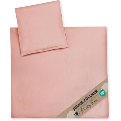 Julius Zöllner Kinderbeddengoed van chiffon, 80 x 80 cm + 35 x 40 cm, 2-delig, dekbedovertrek en kussensloop van chiffon, 100% katoen, Oeko-Tex Standard 100, roze Julius Zöllner Kinderbeddengoed van chiffon, 80 x 80 cm + 35 x 40 cm, 2-delig, dekbedovertrek en kussensloop van chiffon, 100% katoen, Oeko-Tex Standard 100, roze