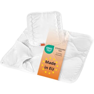 sleepling 196278 babybeddengoed, 4-seizoenendekbed 80 x 80 cm en kussensloop 35 x 40 cm, made in EU, Ökotex 100 gecertificeerd, wasbaar op 60 °C sleepling 196278 babybeddengoed, 4-seizoenendekbed 80 x 80 cm en kussensloop 35 x 40 cm, made in EU, Ökotex 100 gecertificeerd, wasbaar op 60 °C