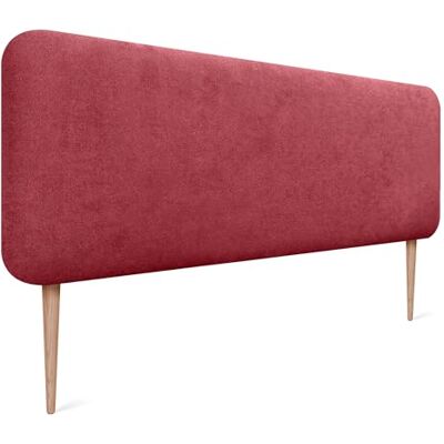 DHOME Hoofdeinde voor bed, glad, afgerond, van gladde stof, met poten, akoestisch, absorberend, voor slaapkamer (rood, 150 cm) DHOME Hoofdeinde voor bed, glad, afgerond, van gladde stof, met poten, akoestisch, absorberend, voor slaapkamer (rood, 150 cm)