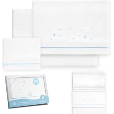 Interbaby Beddengoed voor wieg 50 x 80 cm Flanellen winterbeddengoed Moonster patroon Inclusief hoeslaken, laken en kussensloop Interbaby Beddengoed voor wieg 50 x 80 cm Flanellen winterbeddengoed Moonster patroon Inclusief hoeslaken, laken en kussensloop