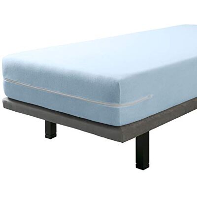 Savel Matrashoes, 140 x 190/200 cm, matrasbeschermer, verstelbaar, ademend, Oeko-Tex-gecertificeerd, hoeslaken met ritssluiting Savel Matrashoes, 140 x 190/200 cm, matrasbeschermer, verstelbaar, ademend, Oeko-Tex-gecertificeerd, hoeslaken met ritssluiting