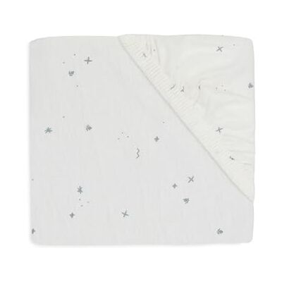 Jollein Jersey hoeslaken kinderbed Twinkling zeegroen 60 x 120 cm 100% katoen Öko-Tex gecertificeerd Jollein Jersey hoeslaken kinderbed Twinkling zeegroen 60 x 120 cm 100% katoen Öko-Tex gecertificeerd