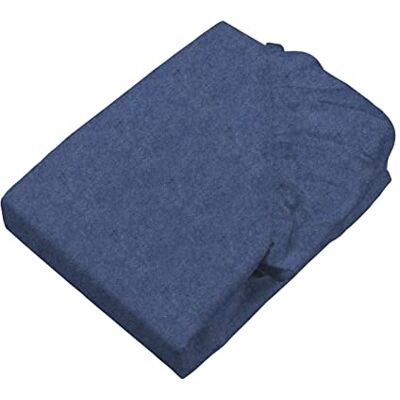 SETEX Fijn flanellen hoeslaken, 90 x 200 cm, ca. 90% katoen, ca. 10% polyester, laken marineblauw SETEX Fijn flanellen hoeslaken, 90 x 200 cm, ca. 90% katoen, ca. 10% polyester, laken marineblauw