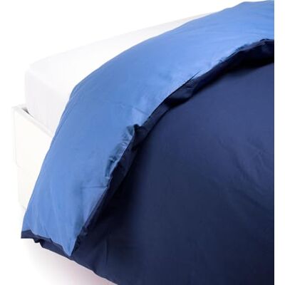 Caleffi Dekbedovertrek, katoen, eenkleurig, 100% katoen, eenkleurig, dubbel blauw Caleffi Dekbedovertrek, katoen, eenkleurig, 100% katoen, eenkleurig, dubbel blauw
