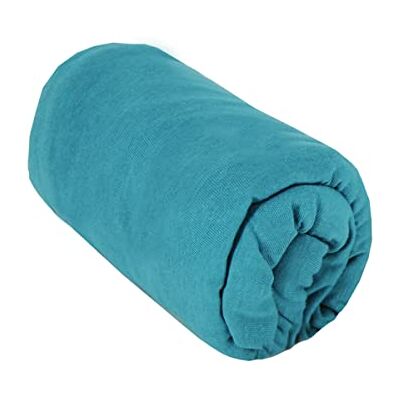 Babycalin Hoeslaken, 70 x 140 x 17 cm, tropisch blauw, Oeko-Tex-gecertificeerd Babycalin Hoeslaken, 70 x 140 x 17 cm, tropisch blauw, Oeko-Tex-gecertificeerd
