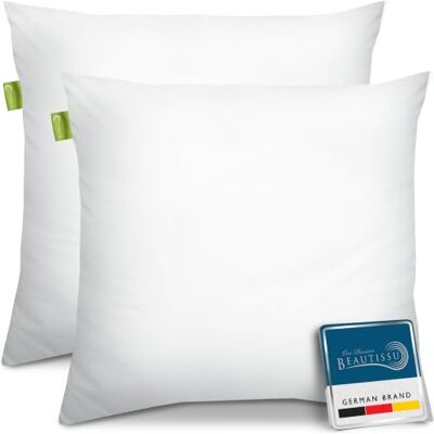Beautissu Set van 2 Hoofdkussens 80x80cm – Kussen BeauNuit UK 800 g Vulling Slaapkussen Dubbelpak Geschikt voor Mensen met Allergieën 80x80cm 2x garnissage 800g convient aux personnes allergiques Oeko-TEX Intérieure microfibre oreiller matelassé BeauNui Beautissu Set van 2 Hoofdkussens 80x80cm – Kussen BeauNuit UK 800 g Vulling Slaapkussen Dubbelpak Geschikt voor Mensen met Allergieën 80x80cm 2x garnissage 800g convient aux personnes allergiques Oeko-TEX Intérieure microfibre oreiller matelassé BeauNui