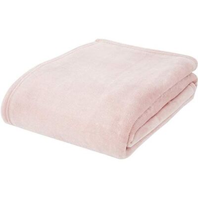 Catherine Lansfield Raschel Velvet Touch Sprei, maat XL, 200 x 240 cm, lichtroze Catherine Lansfield Raschel Velvet Touch Sprei, maat XL, 200 x 240 cm, lichtroze