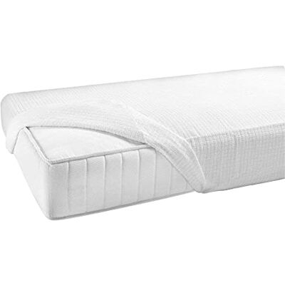 Gabel Matrasbeschermer van jersey en katoen, 175 x 200 x 0,4 cm, Bianco Gabel Matrasbeschermer van jersey en katoen, 175 x 200 x 0,4 cm, Bianco