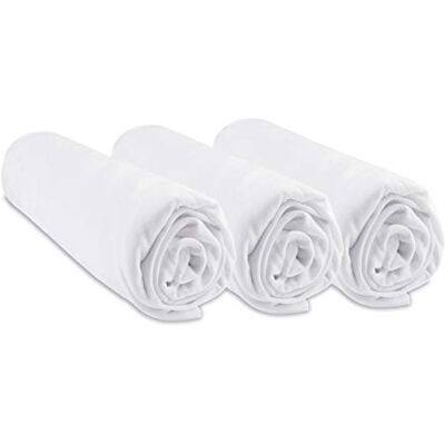 Easy dort 3 hoeslakens 70 x 140 cm, kinderbed, 70 x 140 cm, hypoallergene bamboe, wit, rekbaar en ademend, gezonde slaap, merk , Öko-Tex-keurmerk, gemaakt in Europa Easy dort 3 hoeslakens 70 x 140 cm, kinderbed, 70 x 140 cm, hypoallergene bamboe, wit, rekbaar en ademend, gezonde slaap, merk , Öko-Tex-keurmerk, gemaakt in Europa