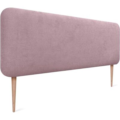 DHOME Hoofdeinde voor bed, glad, afgerond, van gladde stof, met poten, akoestisch, absorberend, voor slaapkamer (zalm, 150 cm) DHOME Hoofdeinde voor bed, glad, afgerond, van gladde stof, met poten, akoestisch, absorberend, voor slaapkamer (zalm, 150 cm)