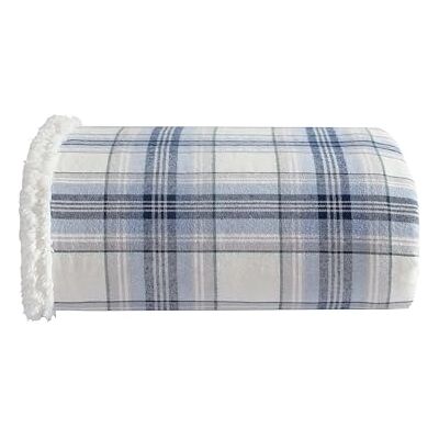 Eddie Bauer Superzachte omkeerbare sprei van katoenflanel sherpa, comfortabele geruite deken voor bank (Edgewood Plaid Blauw, Gooi) Eddie Bauer Superzachte omkeerbare sprei van katoenflanel sherpa, comfortabele geruite deken voor bank (Edgewood Plaid Blauw, Gooi)