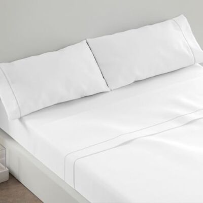Blanco Beddengoedset met witte paspels, grijs 685, voor bed van 135 cm (+ beschikbare maten), bedset 135 cm, tweepersoonsbed 135 cm Blanco Beddengoedset met witte paspels, grijs 685, voor bed van 135 cm (+ beschikbare maten), bedset 135 cm, tweepersoonsbed 135 cm