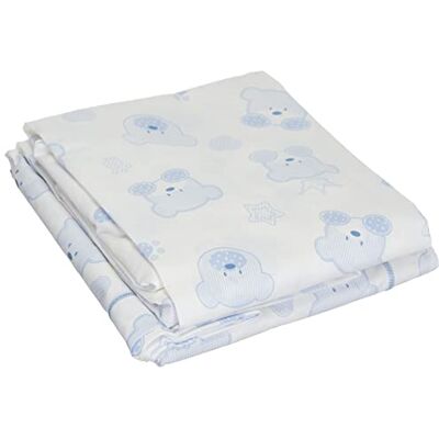 Italbaby 020.1000-004 beddengoedset, 3-delig, katoen, motief: pot, blauw Italbaby 020.1000-004 beddengoedset, 3-delig, katoen, motief: pot, blauw