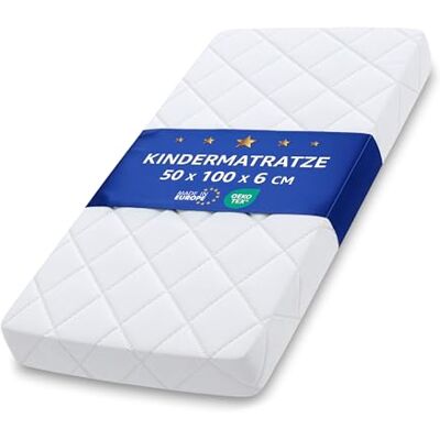 Totsy Baby Babymatras, 50 x 100 cm, voor kinderbed en reizen, ademend, schuimmatras met wasbare overtrek voor vloerbedden of wiegen, 50 x 100 cm, Oeko-Tex Totsy Baby Babymatras, 50 x 100 cm, voor kinderbed en reizen, ademend, schuimmatras met wasbare overtrek voor vloerbedden of wiegen, 50 x 100 cm, Oeko-Tex