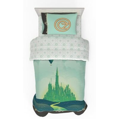 Franco Collectibles Wicked Elphaba and Glinda 4-delige superzachte omkeerbare beddengoedset voor eenpersoonsbed (officieel gelicentieerd product) Franco Collectibles Wicked Elphaba and Glinda 4-delige superzachte omkeerbare beddengoedset voor eenpersoonsbed (officieel gelicentieerd product)