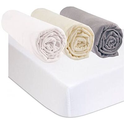 Easy dort Set van 3 hoeslakens, 60 x 120 cm, kinderbed + 2 matrasbeschermers, afmetingen 60 x 120 cm, 100% biologisch katoen, meerkleurig, ultrazacht, ademend, gezonde slaap, GOTS- en Oeko-Tex-gecertificeerd, geproduceerd in Europa Easy dort Set van 3 hoeslakens, 60 x 120 cm, kinderbed + 2 matrasbeschermers, afmetingen 60 x 120 cm, 100% biologisch katoen, meerkleurig, ultrazacht, ademend, gezonde slaap, GOTS- en Oeko-Tex-gecertificeerd, geproduceerd in Europa