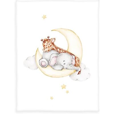Herding Baby Best Sleeping on the Moon fleecedeken, microvezel, 75 x 100 cm, 100% polyester, Twin Herding Baby Best Sleeping on the Moon fleecedeken, microvezel, 75 x 100 cm, 100% polyester, Twin