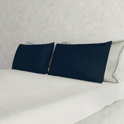 Italian Bed Linen Max Color Kussensloop, effen, 100% katoen, donkerblauw, 52 x 82 cm Italian Bed Linen Max Color Kussensloop, effen, 100% katoen, donkerblauw, 52 x 82 cm