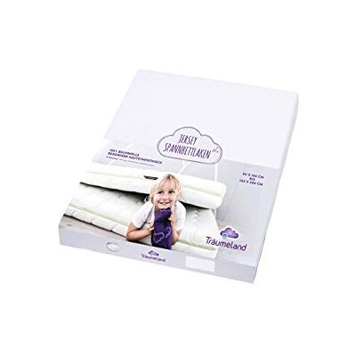 Träumeland Hoeslaken voor kindermatras, jersey, 100% wit, 90 x 200 cm Träumeland Hoeslaken voor kindermatras, jersey, 100% wit, 90 x 200 cm