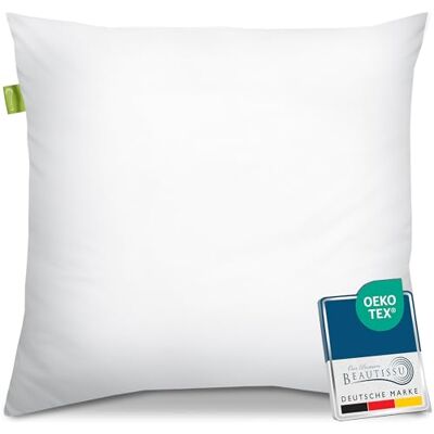 Beautissu Hoofdkussen 80x80 cm BeauNuit NK Gewatteerde Microvezel Vulling 800g – Wasbaar Kussen Geschikt voor Mensen met een Allergie Medium Zacht Beautissu Hoofdkussen 80x80 cm BeauNuit NK Gewatteerde Microvezel Vulling 800g – Wasbaar Kussen Geschikt voor Mensen met een Allergie Medium Zacht