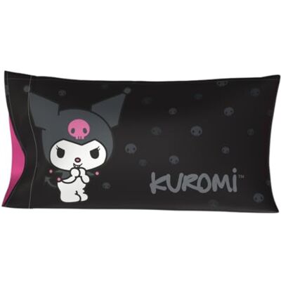 Franco Collectibles Hello Kitty & Friends My Melody & Kuromi Beauty Silky Zijdeachtige satijnen kussensloop voor super-kingsize bed, 50,8 x 76,2 cm, voor haar en huid, (officieel gelicentieerd product Franco Collectibles Hello Kitty & Friends My Melody & Kuromi Beauty Silky Zijdeachtige satijnen kussensloop voor super-kingsize bed, 50,8 x 76,2 cm, voor haar en huid, (officieel gelicentieerd product