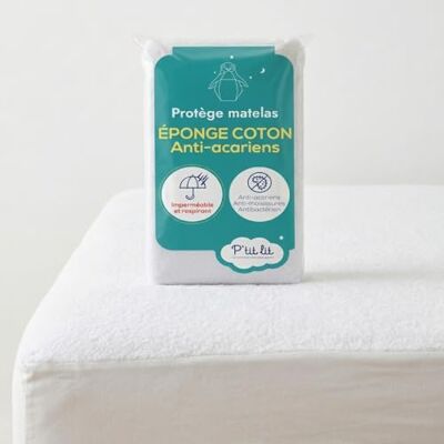 P'TIT LIT Matrasbeschermer voor baby's, tegen mijten, waterdicht, 70 x 140 cm, 100% katoen, absorberend en stil, Oeko-Tex® P'TIT LIT Matrasbeschermer voor baby's, tegen mijten, waterdicht, 70 x 140 cm, 100% katoen, absorberend en stil, Oeko-Tex®