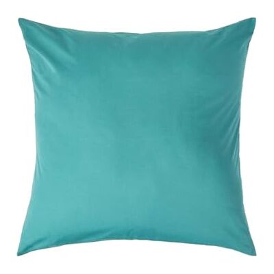 HOMESCAPES Kussensloop, 60 x 60 cm, van Egyptisch katoen, draaddichtheid 200, vierkante kussensloop, turquoise HOMESCAPES Kussensloop, 60 x 60 cm, van Egyptisch katoen, draaddichtheid 200, vierkante kussensloop, turquoise