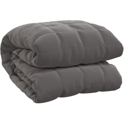 vidaXL Verzwaringsdeken, grijs, 220 x 260 cm, 15 kg, stof vidaXL Verzwaringsdeken, grijs, 220 x 260 cm, 15 kg, stof