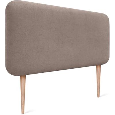 DHOME Hoofdeinde voor bed, glad, afgerond, van gladde stof, met poten, akoestisch, absorberend, voor slaapkamer (aarde, 80 cm) DHOME Hoofdeinde voor bed, glad, afgerond, van gladde stof, met poten, akoestisch, absorberend, voor slaapkamer (aarde, 80 cm)