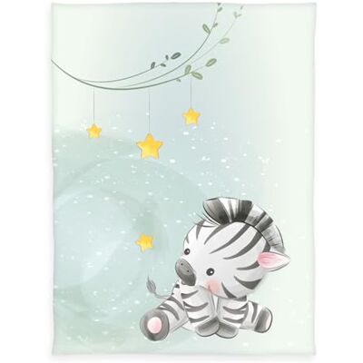 Herding Zebra zachte microvezeldeken, ca. 75 x 100 cm, 100% polyester Herding Zebra zachte microvezeldeken, ca. 75 x 100 cm, 100% polyester