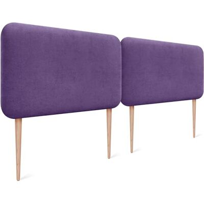 DHOME Hoofdeinde voor bed, gevoerd, glad, afgerond, van gladde stof, met poten, akoestisch, absorberend, voor slaapkamer (lila, 200 cm, dubbel) DHOME Hoofdeinde voor bed, gevoerd, glad, afgerond, van gladde stof, met poten, akoestisch, absorberend, voor slaapkamer (lila, 200 cm, dubbel)