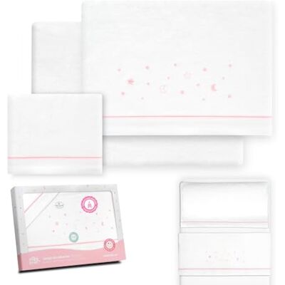 Interbaby Beddengoed voor wieg 50 x 80 cm Flanellen winterbeddengoed Moonster patroon Inclusief hoeslaken, laken en kussensloop Interbaby Beddengoed voor wieg 50 x 80 cm Flanellen winterbeddengoed Moonster patroon Inclusief hoeslaken, laken en kussensloop