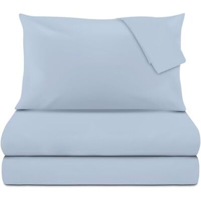 KASANOVA Beddengoed voor tweepersoonsbed, blauw, effen, van katoen KASANOVA Beddengoed voor tweepersoonsbed, blauw, effen, van katoen
