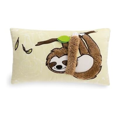 NICI Pluche kussen Slobby 43x25 cm bruin zacht pluche kussen voor jongens, meisjes, baby's ideaal voor thuis, kleuterschool of onderweg 61216 NICI Pluche kussen Slobby 43x25 cm bruin zacht pluche kussen voor jongens, meisjes, baby's ideaal voor thuis, kleuterschool of onderweg 61216