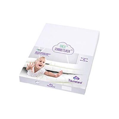 Träumeland TT04007 Tencel hoeslaken, wit, 90 x 200 cm, zorgt voor een bijzonder droog en gezond slaapklimaat, uitstekende elasticiteit en goede rekbaarheid, wit, 200 g Träumeland TT04007 Tencel hoeslaken, wit, 90 x 200 cm, zorgt voor een bijzonder droog en gezond slaapklimaat, uitstekende elasticiteit en goede rekbaarheid, wit, 200 g