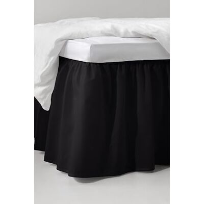 Jotex Zack volant, bedrok, 100% hoogwaardig biologisch katoen, hoogte 45 cm, zwart, 160 x 200 cm Jotex Zack volant, bedrok, 100% hoogwaardig biologisch katoen, hoogte 45 cm, zwart, 160 x 200 cm