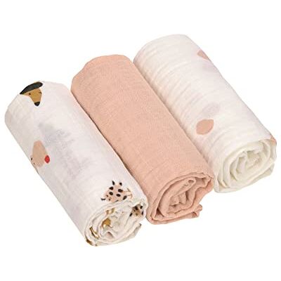 Lässig Babydeken voor kinderopvang, 3 stuks, katoen, 60 x 60 cm, inbakerdeken & burp deken, M, Little Mateys Cat Lässig Babydeken voor kinderopvang, 3 stuks, katoen, 60 x 60 cm, inbakerdeken & burp deken, M, Little Mateys Cat