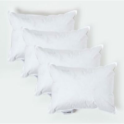 HOMESCAPES Set van 4 luxe eendenveren kussens, 30 cm x 40 cm, anti-dons, hypoallergeen, RDS-gecertificeerd, machinewasbaar HOMESCAPES Set van 4 luxe eendenveren kussens, 30 cm x 40 cm, anti-dons, hypoallergeen, RDS-gecertificeerd, machinewasbaar