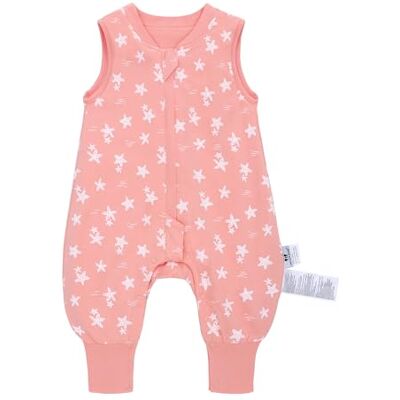 Miracle Baby Babyslaapzak met voeten, 1,0 TOG, ideaal voor lente en herfst, babyslaapzak, 100% katoen, comfort het hele jaar door voor je kleintje, zeester, L 85-95 cm Miracle Baby Babyslaapzak met voeten, 1,0 TOG, ideaal voor lente en herfst, babyslaapzak, 100% katoen, comfort het hele jaar door voor je kleintje, zeester, L 85-95 cm