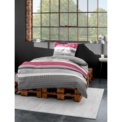Bierbaum Beddengoed 4630, Fijn-Biber, 135x200 + 80x80 cm, Framboos Bierbaum Beddengoed 4630, Fijn-Biber, 135x200 + 80x80 cm, Framboos