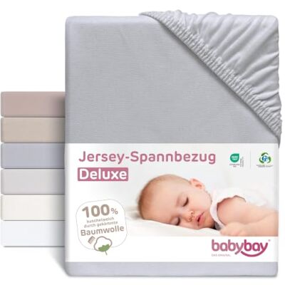 babybay Jersey hoeslaken Deluxe 168571 voor Boxspring XXL grijs babybay Jersey hoeslaken Deluxe 168571 voor Boxspring XXL grijs