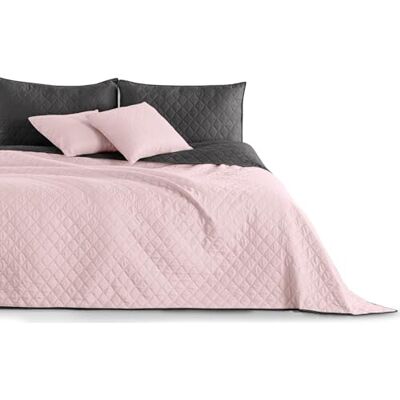 DecoKing 32862 Sprei 170 x 210 cm, roze, grafiet, antraciet, grijs, dubbelzijdig, onderhoudsvriendelijk, poederroze, Axel DecoKing 32862 Sprei 170 x 210 cm, roze, grafiet, antraciet, grijs, dubbelzijdig, onderhoudsvriendelijk, poederroze, Axel