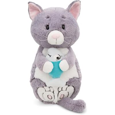 NICI 62166 Kat met pluche vis, zacht, schattig, om te knuffelen en te spelen, geweldig cadeau-idee, voor kinderen en volwassenen, 40 x 20 cm, grijs NICI 62166 Kat met pluche vis, zacht, schattig, om te knuffelen en te spelen, geweldig cadeau-idee, voor kinderen en volwassenen, 40 x 20 cm, grijs