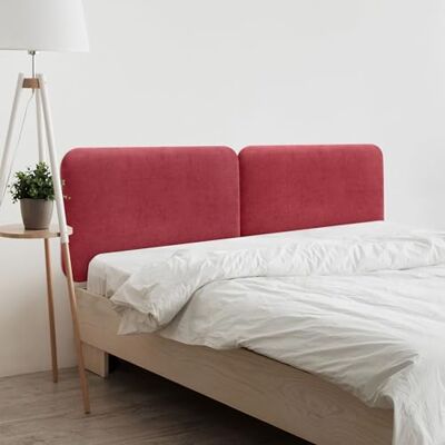 DHOME Hoofdeinde voor bed, gevoerd, glad, afgerond, van gladde stof, voor muur, akoestisch, absorberend, voor slaapkamer (Rood, 160 cm dubbel) DHOME Hoofdeinde voor bed, gevoerd, glad, afgerond, van gladde stof, voor muur, akoestisch, absorberend, voor slaapkamer (Rood, 160 cm dubbel)