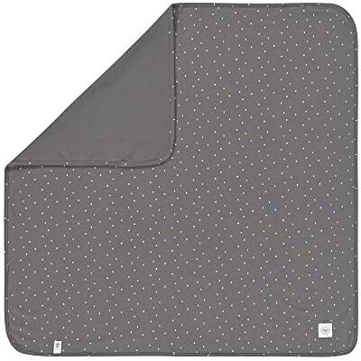 Lässig GOTS gecertificeerde babydeken, knuffeldeken, zacht, interlock 80 x 80 cm, gestippeld, antraciet Lässig GOTS gecertificeerde babydeken, knuffeldeken, zacht, interlock 80 x 80 cm, gestippeld, antraciet