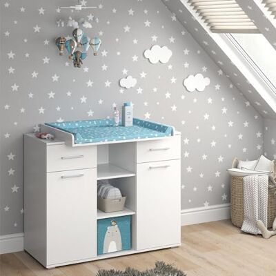 Vicco Luiercommode "Leonie", wit, 113 x 109 cm Vicco Luiercommode "Leonie", wit, 113 x 109 cm